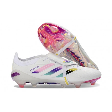 Adidas Predator 26 Elite Foldover Tongue FG White Pink