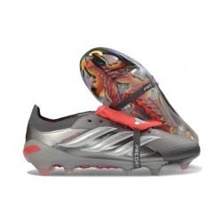 Adidas Predator 26 Elite Foldover Tongue FG Iron Met. Ftwr White Lucid Red