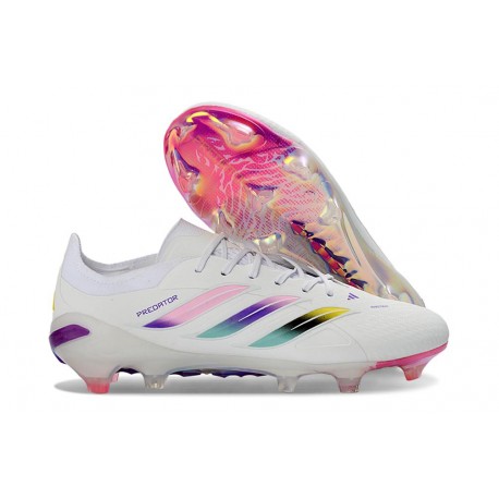 Adidas Predator Elite Low FG Cleats White Pink
