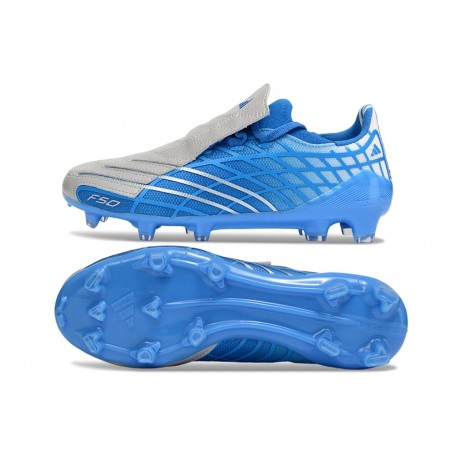 Adidas F50 Spider Elite FG Boots Bluebird Silver Metallic Ftw White