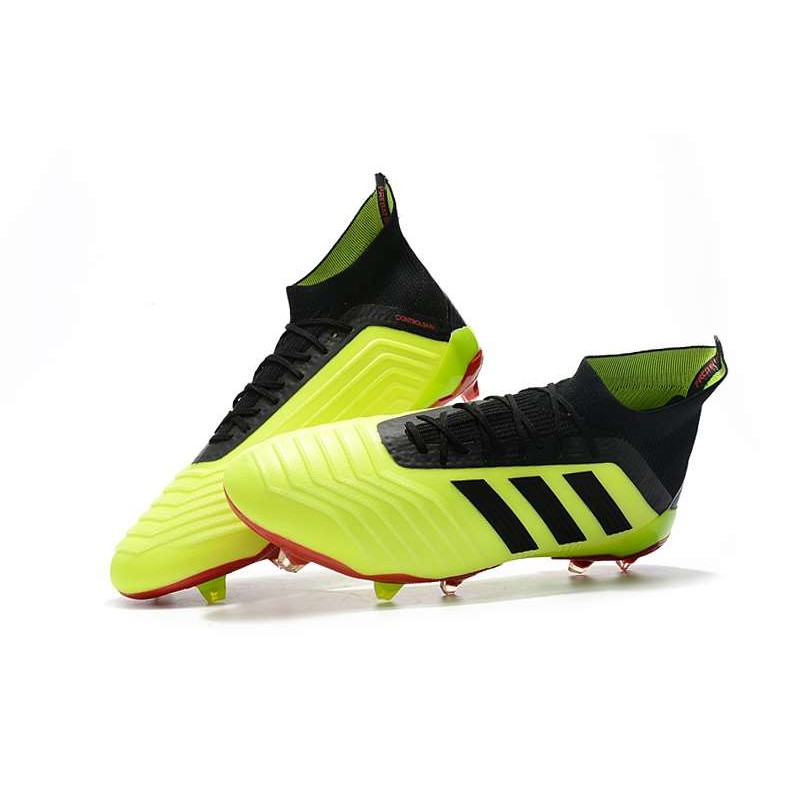 New Adidas Predator 18 1 Fg Football Boots Yellow Black
