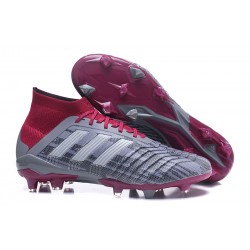 New adidas Predator 18.1 FG Football Boots - Grey Red