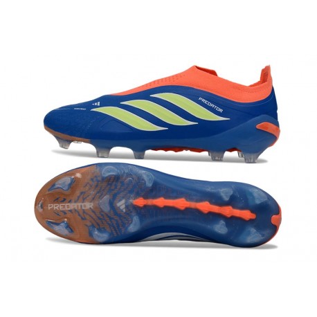 Adidas Predator Laceless FG Elite Soccer Boots Blue Orange Yellow