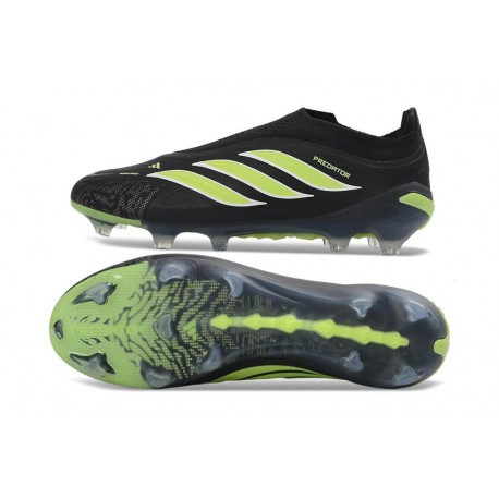 Adidas Predator Laceless FG Elite Soccer Boots Black Green