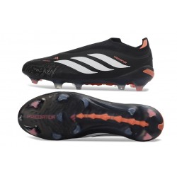 Adidas Predator Laceless FG Elite Soccer Boots Black White Orange
