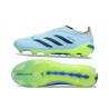 Adidas Predator Laceless FG Elite Soccer Boots Crystal Sky Ray Blue Team Solar Yellow