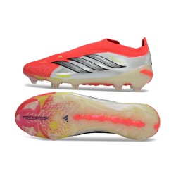 Adidas Predator Laceless FG Elite Lucid Red Core Black Ftwr White