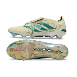 New Adidas Predator Elite FT FG Soccer Boots Beige Green