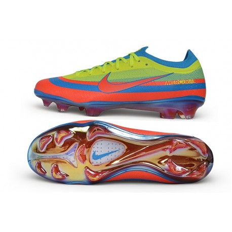 Nike Air Zoom Mercurial Vapor 17 Elite FG Shoes Crimson Yellow Blue