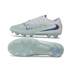 Nike Phantom 6 Low Elite Firm Ground Boots White Mint Metallic Blue