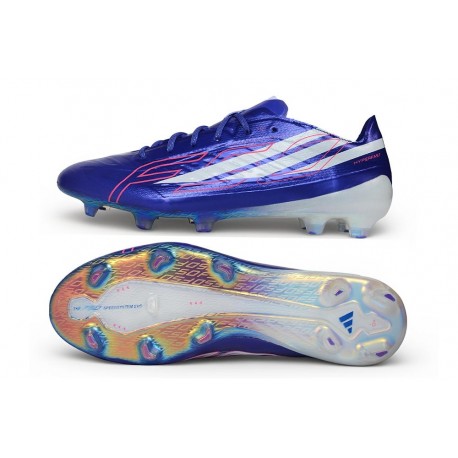 Adidas F50 Hyperfast Elite Firm Ground Cleats Purple White
