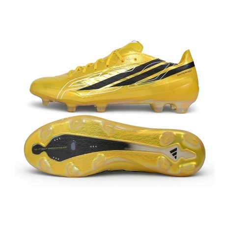 Adidas F50 Hyperfast Elite Firm Ground Cleats Gold Black