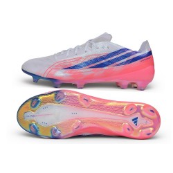 Adidas F50 Hyperfast Elite Firm Ground Cleats White Solar Purple Tursol