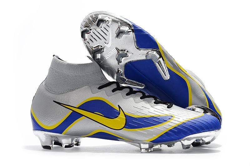 blue and silver nike football boots