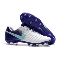Nike Tiempo Legend VII FG K-Leather Soccer Cleats - White Purple