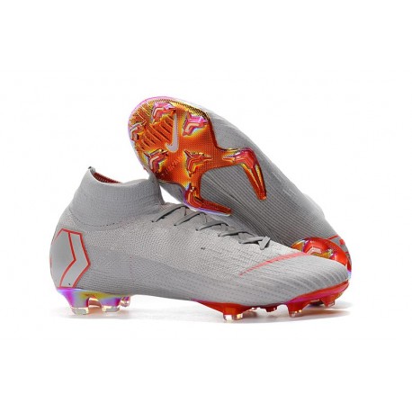 nike mercurial grey and red