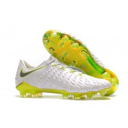 Nike Hypervenom Phantom 3 FG Neymar Football Boots - White Grey