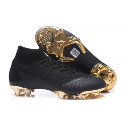 Nike 2018 Mercurial Superfly VI Elite FG Football Boots - Black Gold