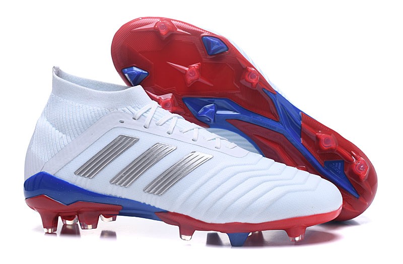 adidas 2018 Predator FG Soccer - White Silver