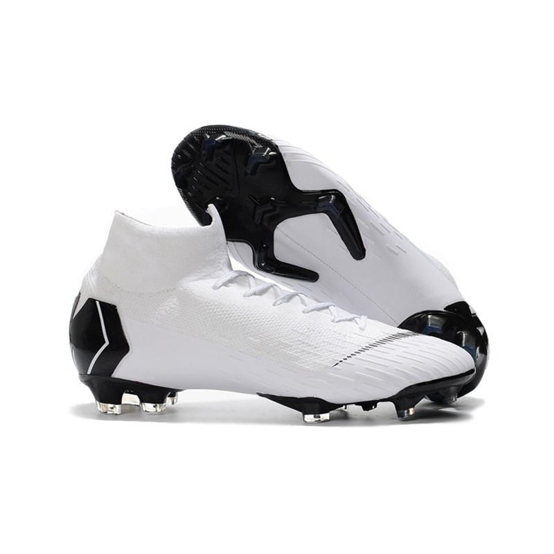 white and black nike football boots