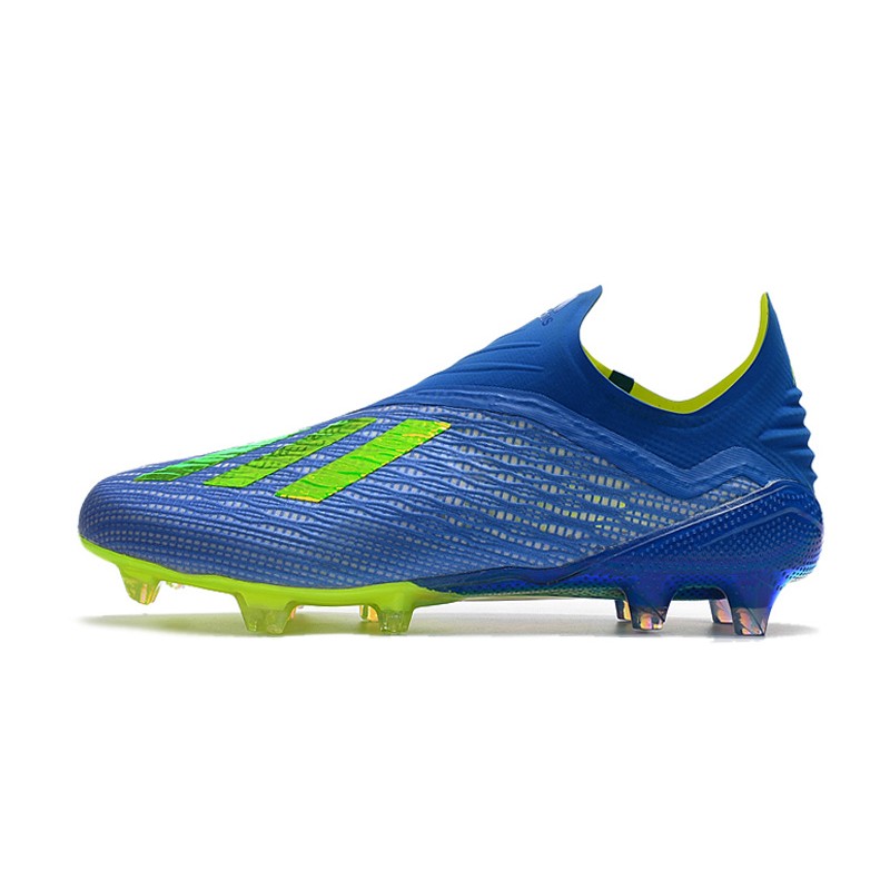 New adidas X 18+ FG Soccer Boots - Blue Yellow