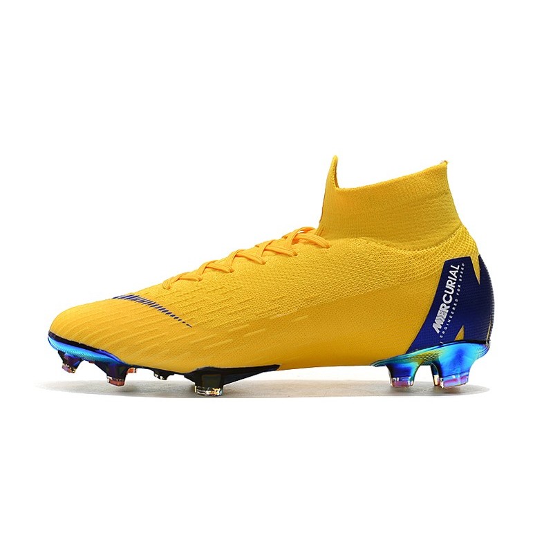 Nike 2018 Mercurial Superfly VI Elite FG Football Boots - Yellow Blue
