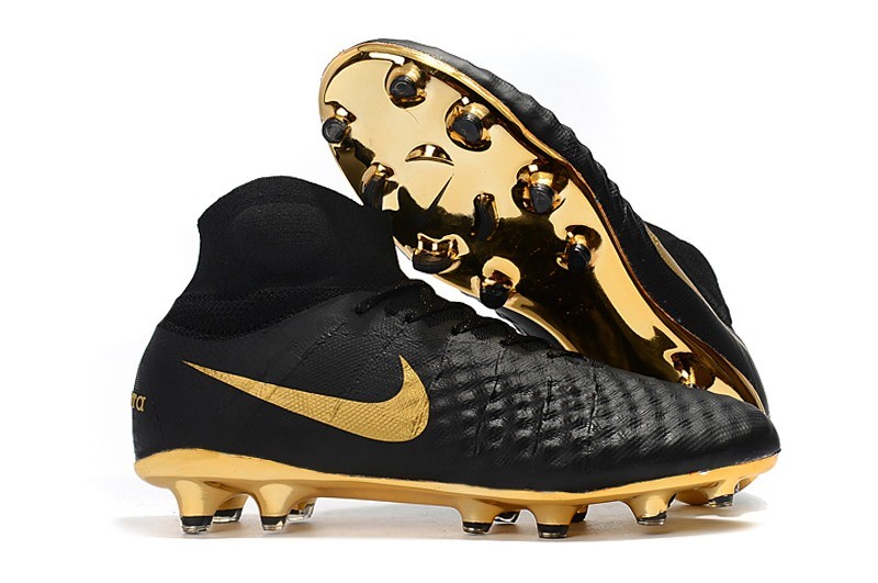 nike football boots black and gold