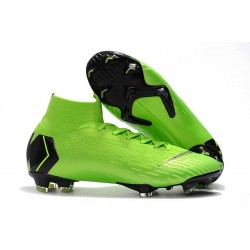 Nike 2018 Mercurial Superfly VI Elite FG Football Boots - Green Black