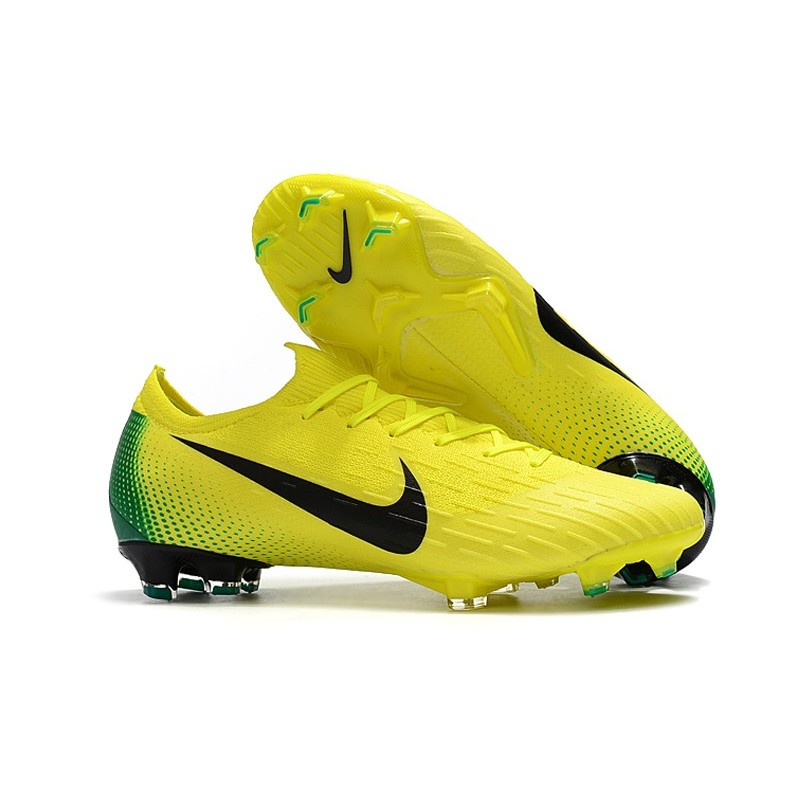 Nike 2018 New Mercurial Vapor Xii Elite Fg Football Boots Yellow Black