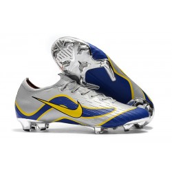 Nike Mercurial Vapor XII Elite FG Wolrd Cup Soccer Shoes - Silver Blue Yellow