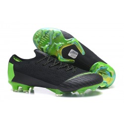 Nike Mercurial Vapor XII Elite FG Wolrd Cup Soccer Shoes - Black Green