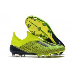 New adidas X 18+ FG Soccer Boots - Electricity Green Black