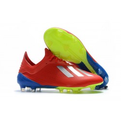 adidas X 18.1 FG Firm Ground Soccer Cleats - Red Silver