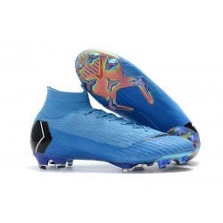 Nike Mercurial Superfly VI Elite FG New Top Cleats - Blue Black