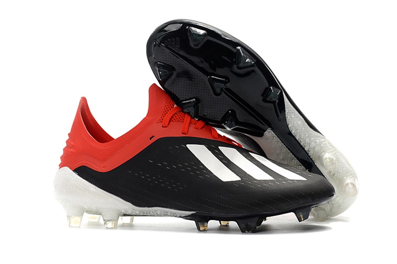 adidas X 18.1 FG Firm Cleats - Black White Red