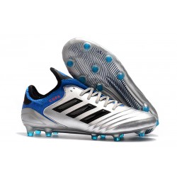 Adidas Copa 18.1 FG K-leather Soccer Cleats - Silver Black Blue