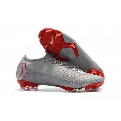New Nike Mercurial Vapor XII Elite FG Cleats - Wolf Grey Red