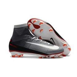 Nike Mercurial Superfly V FG Soccer Cleats - Black Grey White