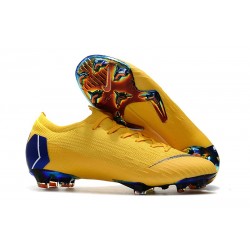 New Nike Mercurial Vapor XII Elite FG Cleats - Yellow Blue