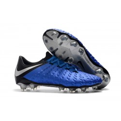 Nike Hypervenom Phantom III FG Soccer Shoes - Blue Black Silver