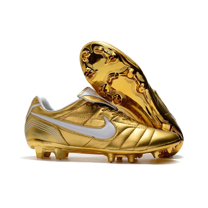 Nike Tiempo Legend 7 R10 FG New Soccer Boots - Gold White
