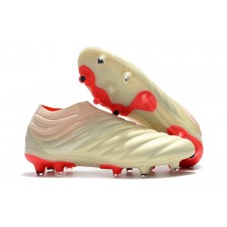 New Adidas Copa 19+ FG Soccer Shoes - Off White Solar Red