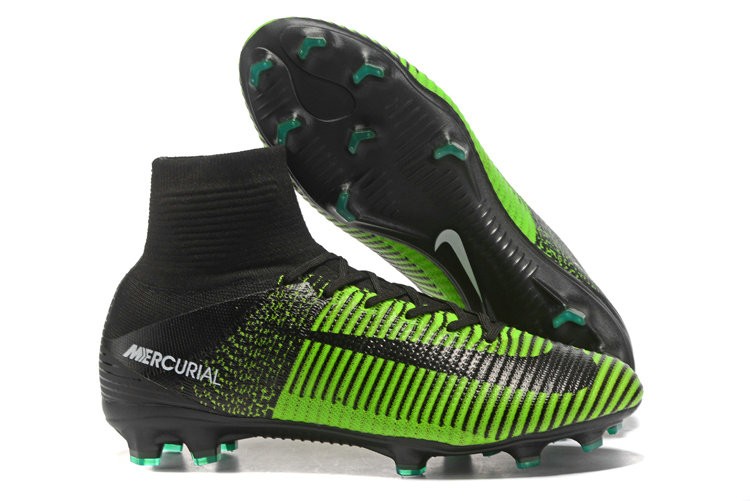 black and green nike soccer cleats