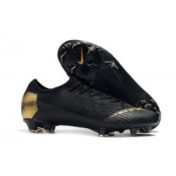 Nike Mercurial Vapor 12 Elite FG Mens Soccer Boots - Black Gold