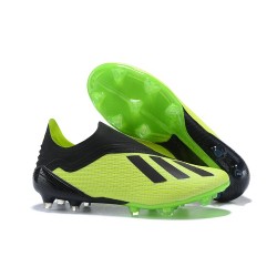 adidas X 18+ FG Firm Ground Cleats - Green Black