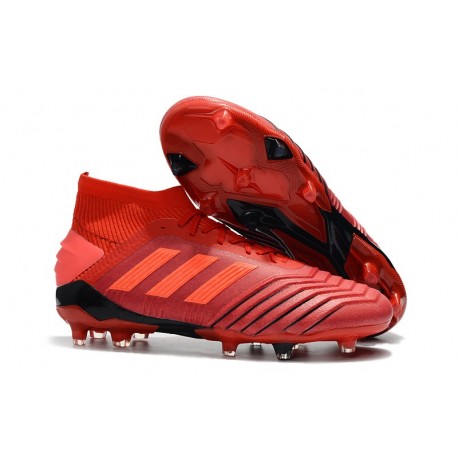 predator boots red