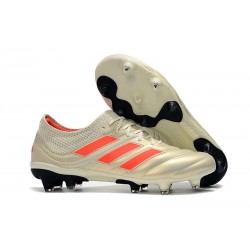 New adidas Copa 19.1 FG Soccer Shoes - Off White Solar Red