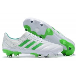 New adidas Copa 19.1 FG Soccer Shoes - White Green