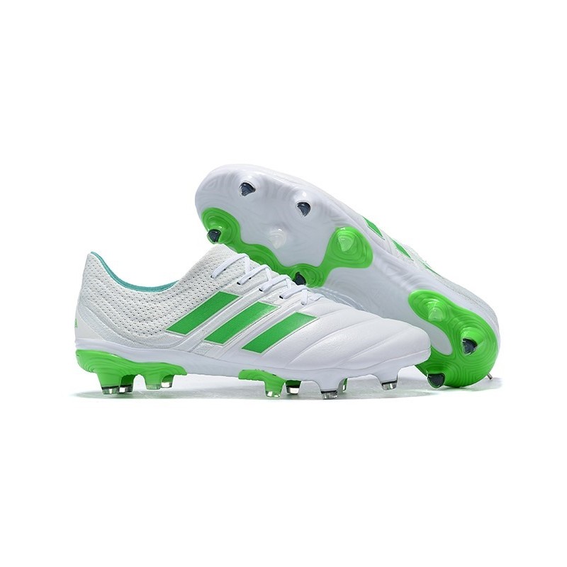 New adidas Copa 19.1 FG Soccer Shoes - White Green