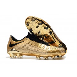 Nike Hypervenom Phantom III FG Soccer Shoes - Gold Black